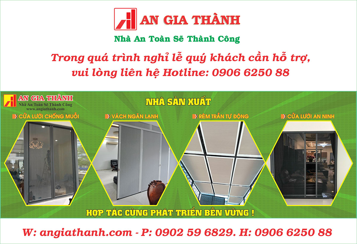 Cửa lưới An Gia Thành trân trọng thông báo lịch nghỉ lễ Quốc Khánh 2/9 năm 2024